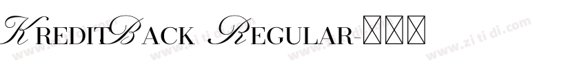 KreditBack Regular字体转换